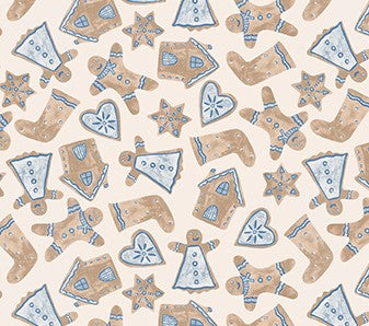 Figo Fabrics-Winter Frost-Cookies-Beige #90324-11