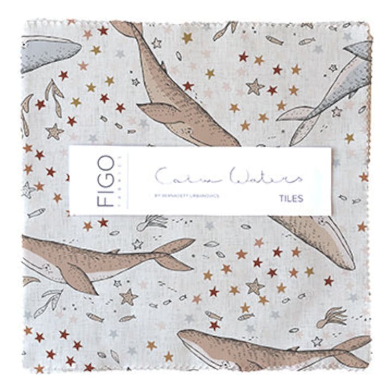 Figo Fabrics-Calm Waters-10” Stacker-42 Squares-10” x 10” Squares #TCALMW42-10