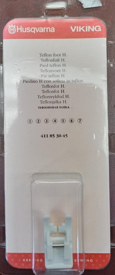 Husqvarna-Viking-Teflon Foot H  #4118530-45