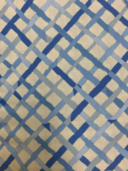 Rowan Fabric-Kaffe Fassett-Mad Plaid-Blue #PWBM037-BLUEX