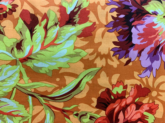 Free Spirit-Kaffe Fassett-Baroque Floral-Brown #PWPJ090-BROWN