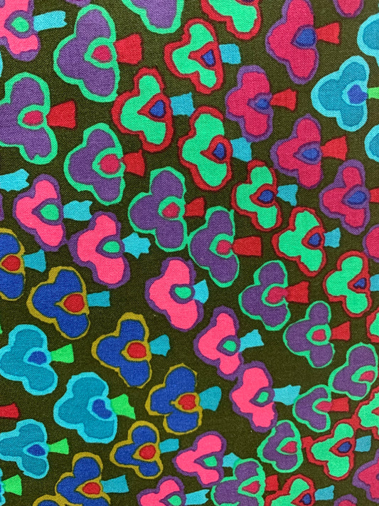 Free Spirit-Kaffe Fassett-Trefoil-Blue #PWGP167-BLUEX