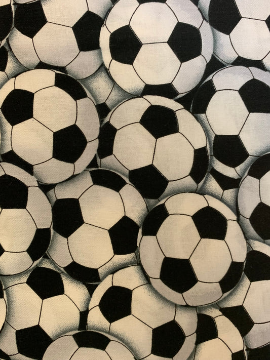 Timeless Treasures-Sport-Soccer Balls-White #GAIL-C4820