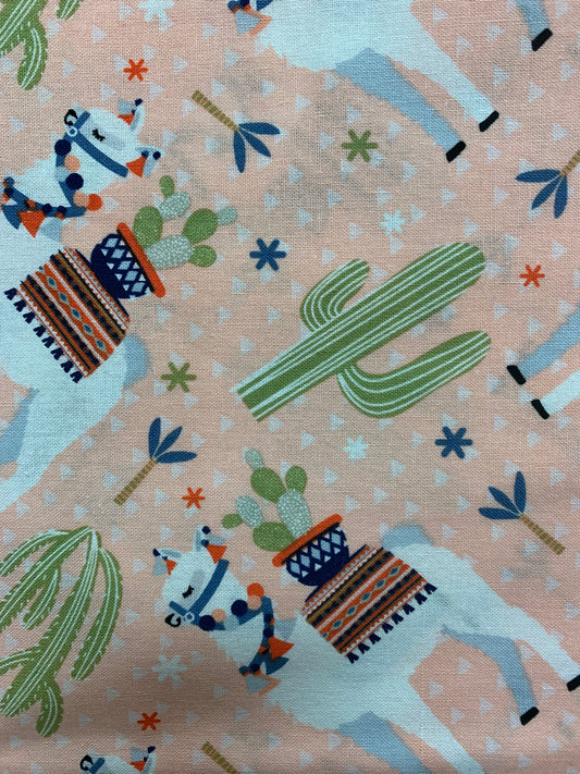 Fabric Creations-Light Coral Llama
