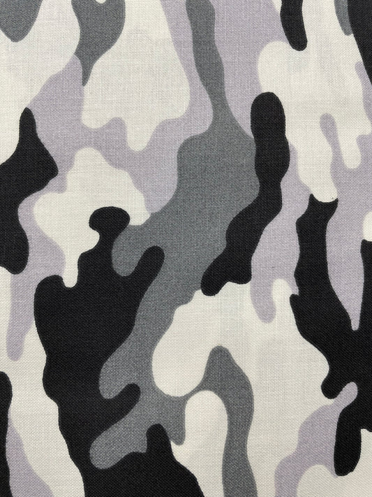 Mook Fabrics-Camo Snow #107939