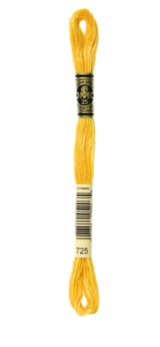 DMC-Six Strand Embroidery Floss-725-8m/8.7y #725