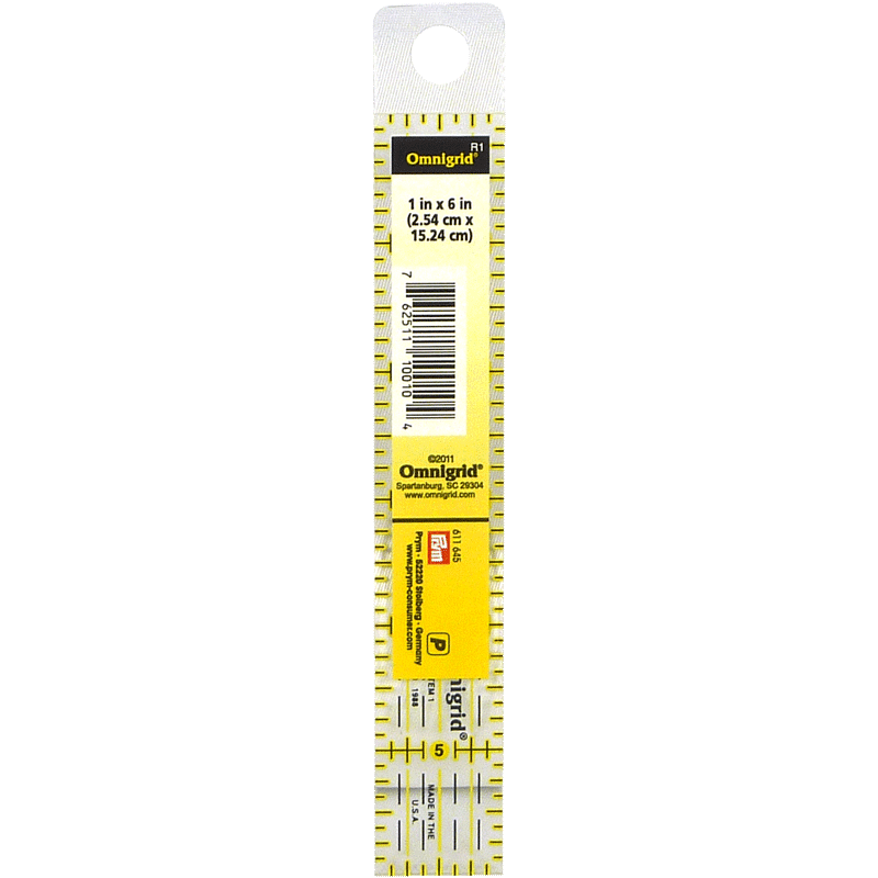 Omnigrid-Ruler-1” x 6” (2.54cm x 15.24cm) #611-645