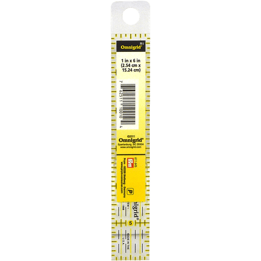 Omnigrid-Ruler-1” x 6” (2.54cm x 15.24cm) #611-645