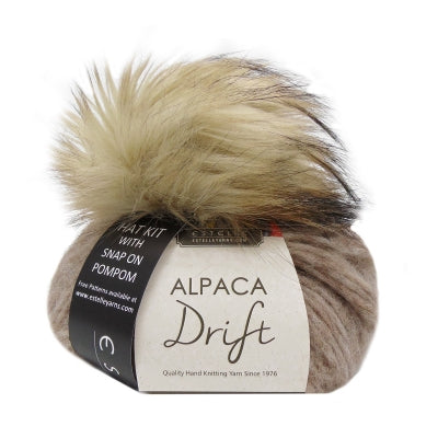 Estelle Yarns - Alpaca Drift- Hat Kit With Snap On Pom Pom