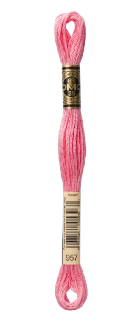 DMC-Six Strand Embroidery Floss-957-8m/8.7y #957