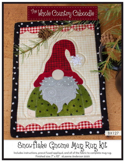 The Whole Country Caboodle - Snowflake Gnome Mug Rug Kit