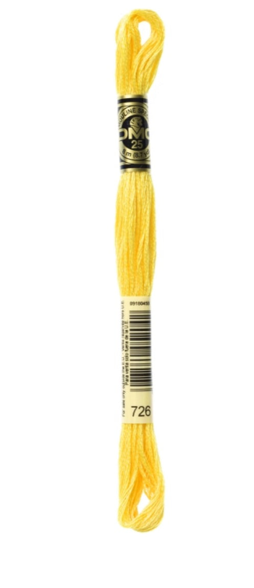 DMC-Six Strand Embroidery Floss-726-8m/8.7y #726