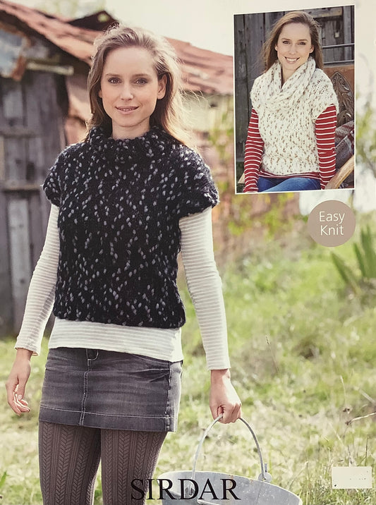 Sirdar - Sleeveless Tops and Cowl Knit Pattern