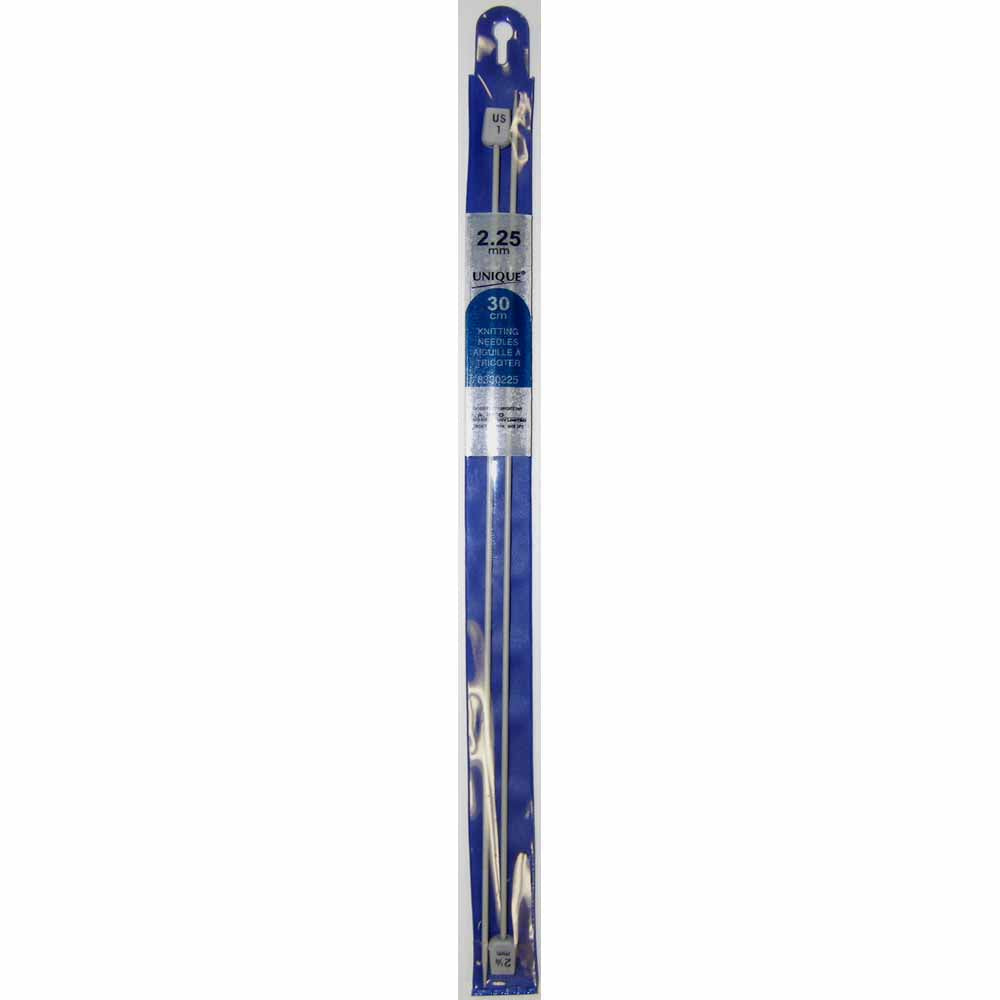 Unique-Single Point Knitting Needles-2.25mm (US-1)-30cm (12”)