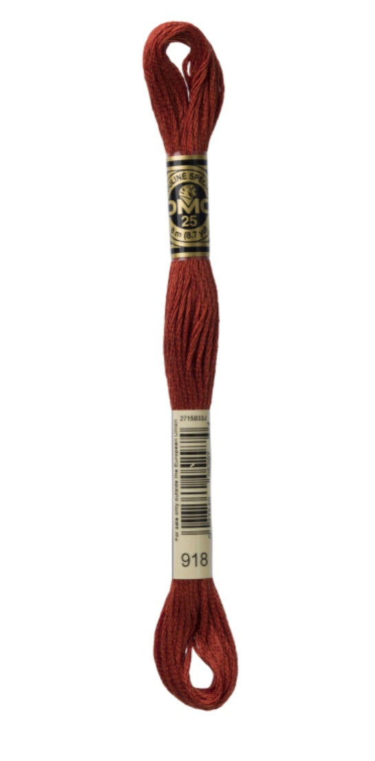 DMC-Six Strand Embroidery Floss-918-8m/8.7y #918