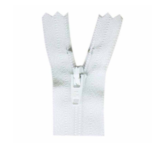 Costumakers-Closed End General Purpose Light Weight-White-Zipper (45cm)