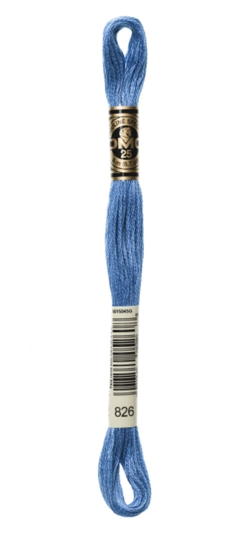 DMC-Six Strand Embroidery Floss-826-8m/8.7y #826