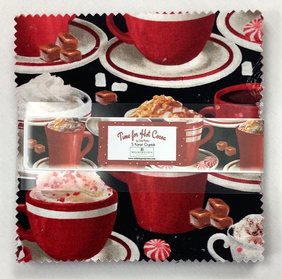 Wilmington Prints-Time for Hot Cocoa-Charm Pack-42 Squares-5” Squares #508-694-508