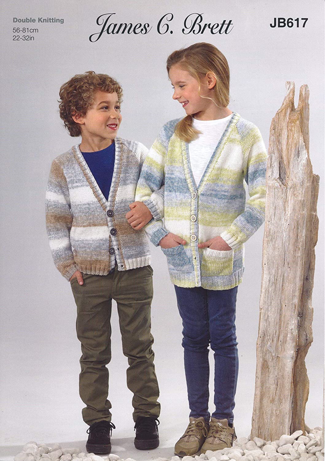 James C Brett-V Neck Raglan Cardigans-Knit Pattern #JB617