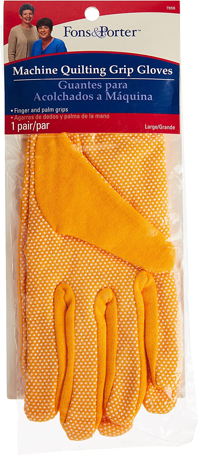 Fons & Porter-Machine Quilting Grip Gloves-Large #7856