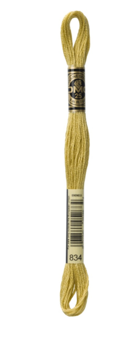 DMC-Six Strand Embroidery Floss-834-8m/8.7y #834