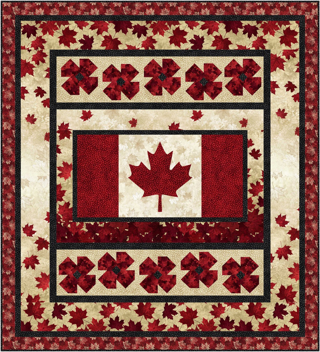 The Fabric Addict-Canadian Poppies-Quilt Pattern #PTN2836