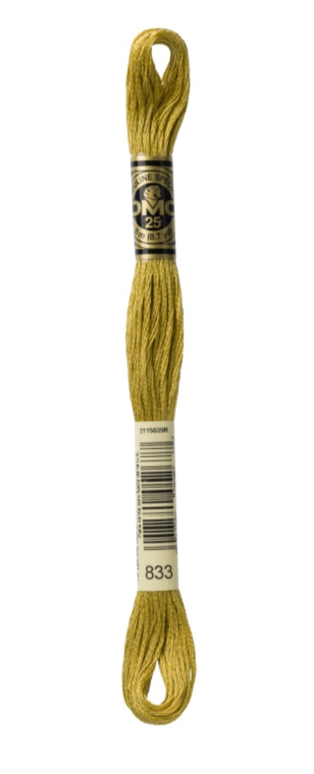 DMC-Six Strand Embroidery Floss-833-8m/8.7y #833