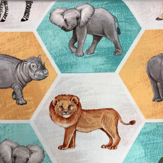 Northcott-Baby Safari-White Multi #DP24673-10