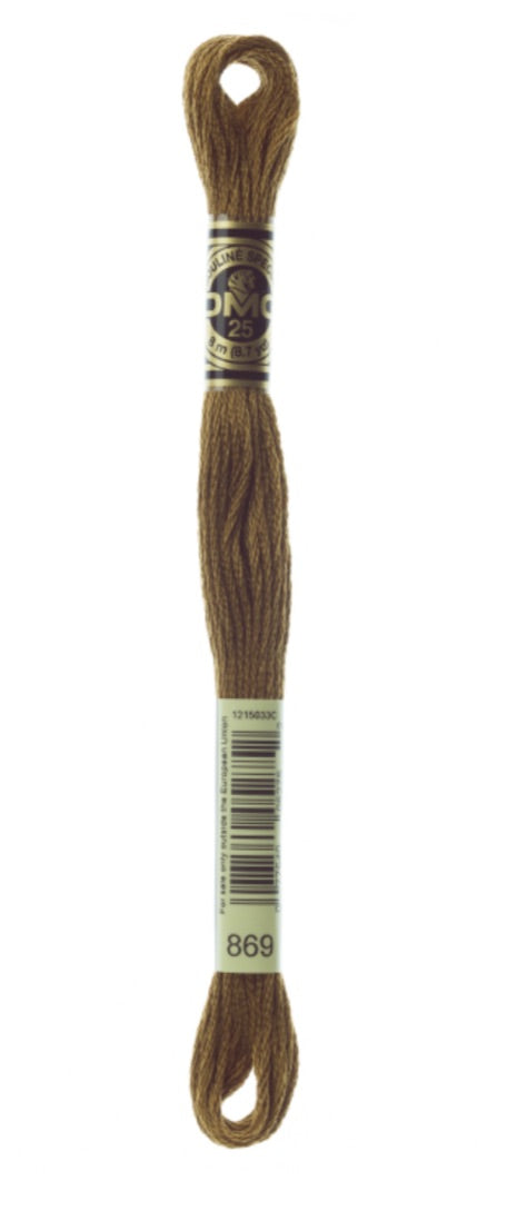 DMC-Six Strand Embroidery Floss-869-8m/8.7y #869