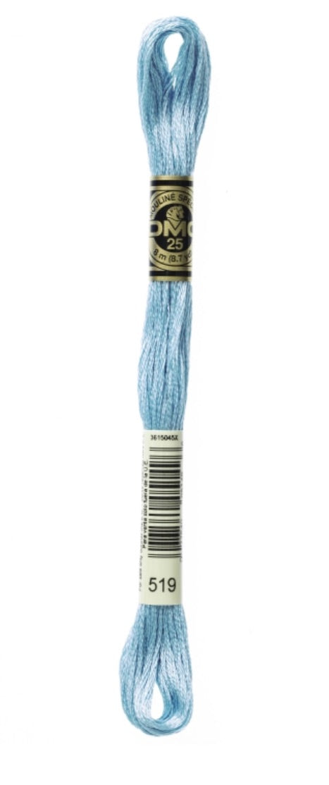 DMC-Six Strand Embroidery Floss-519-8m/8.7y #519