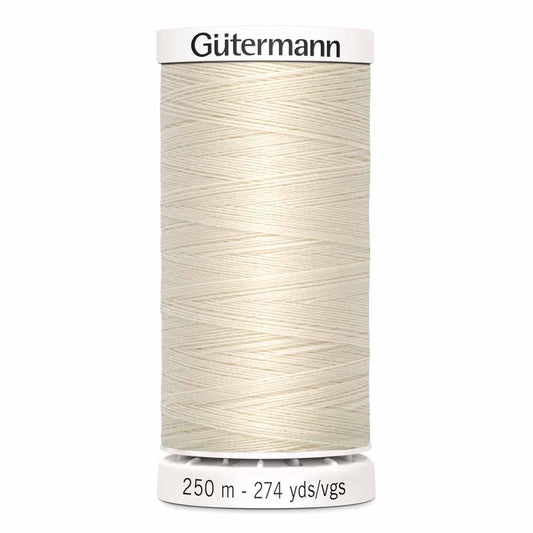 Gütermann-Polyester Thread-250m/274y-Eggshell #22