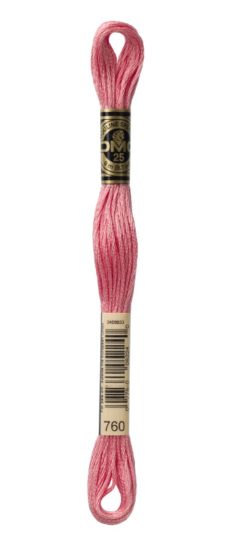 DMC-Six Strand Embroidery Floss-760-8m/8.7y #760