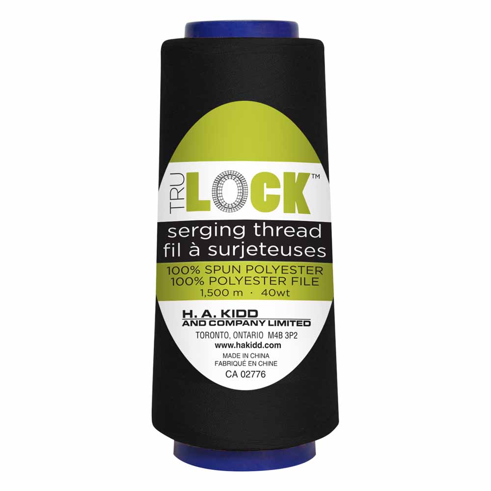 TruLock-Premium Serging Thread-1500m-Black