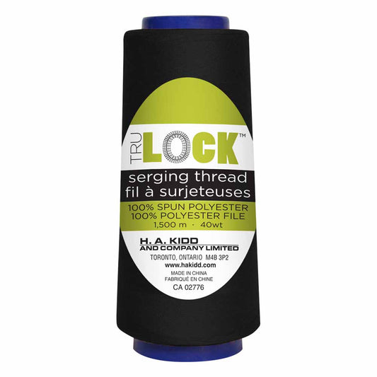 TruLock-Premium Serging Thread-1500m-Black #1005450