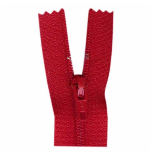 Costumakers-Closed End General Purpose Light Weight-Hot Red-Zipper (30cm)