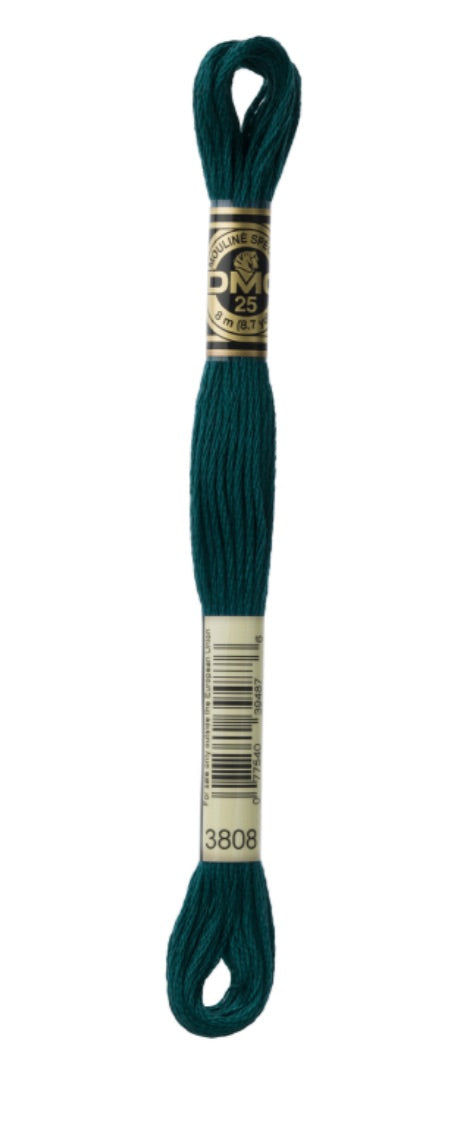 DMC-Six Strand Embroidery Floss-3808-8m/8.7y