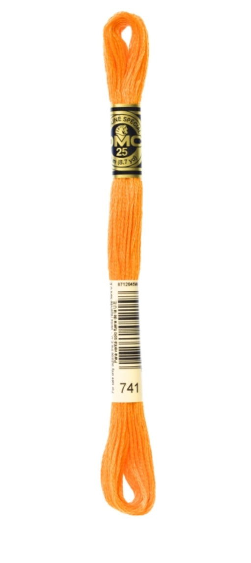 DMC-Six Strand Embroidery Floss-741-8m/8.7y #741