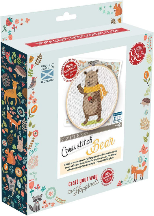 The Crafty Kit Co-Cross Stitch Kit-Bear