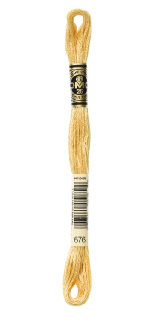 DMC-Six Strand Embroidery Floss-676-8m/8.7y