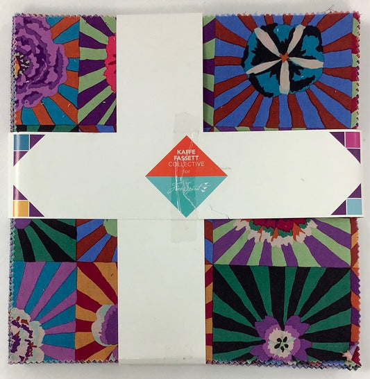 Free Spirit-Kaffe Fassett-Dusk-10” Stacker-42 Squares-10” x 10” Squares
