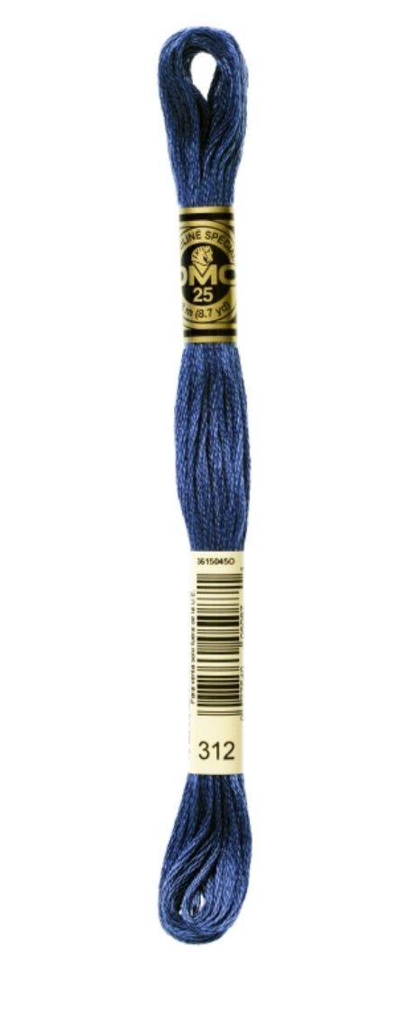 DMC-Six Strand Embroidery Floss-312-8m/8.7y #312