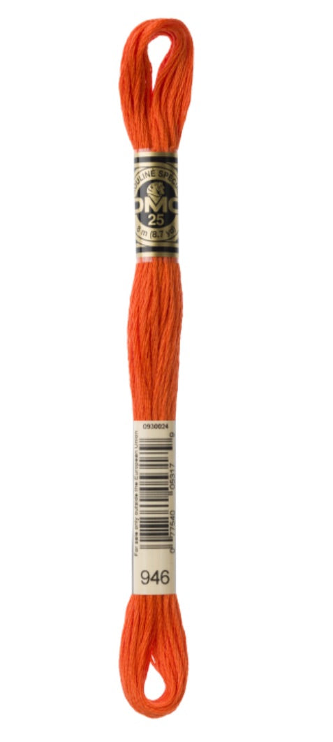 DMC-Six Strand Embroidery Floss-946-8m/8.7y #946