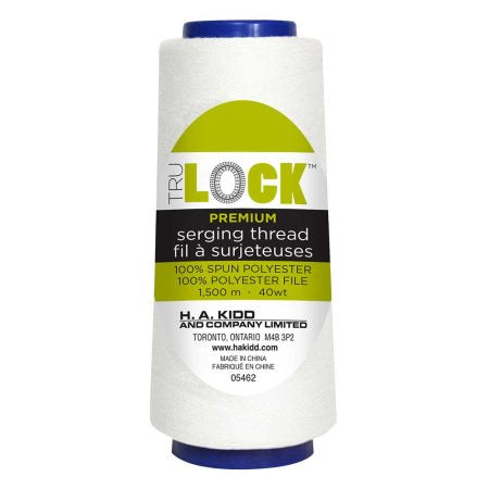 TruLock-Premium Serging Thread-1500m-White