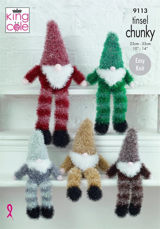 King Cole-Tinsel Gnomes-Knit Pattern #9113