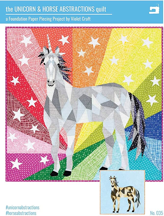 Violet Craft-The Unicorn & Horse Abstractions Quilt-Pattern #035