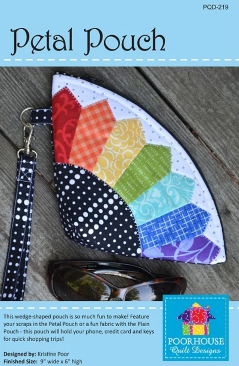 Poorhouse Quilt Designs-Petal Pouch-Pattern #PQD-219