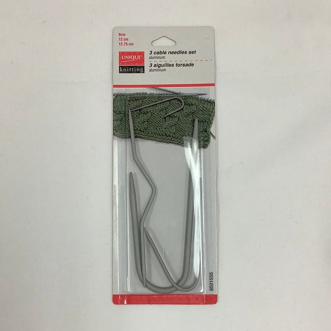 Unique Knitting-3 Cable Needles Set #8501555