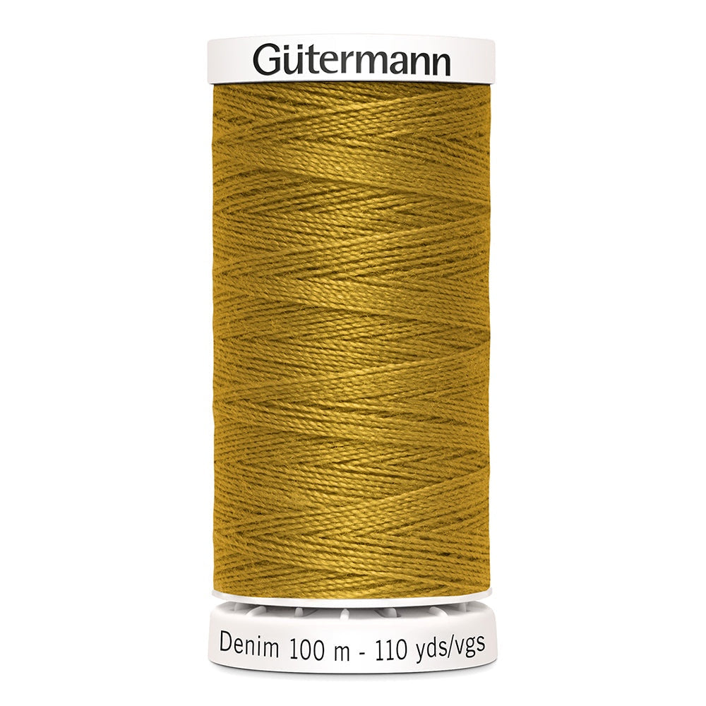 Gütermann-Polyester Denim Thread-100m/110y-Gold #1970