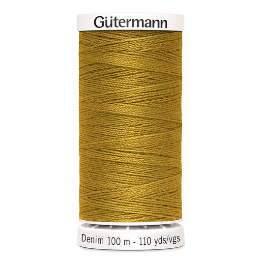 Gütermann-Polyester Denim Thread-100m/110y-Gold #1970