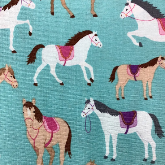 Northcott-Dreamland Turquoise Horses
